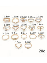 17pcs Bohemia Style Ring Set Sai Feel